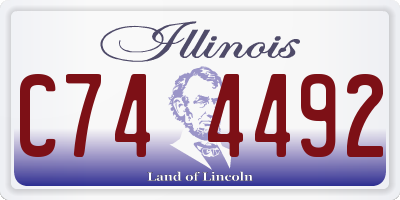 IL license plate C744492