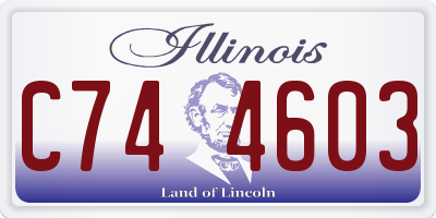 IL license plate C744603