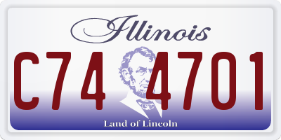 IL license plate C744701