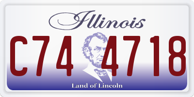 IL license plate C744718