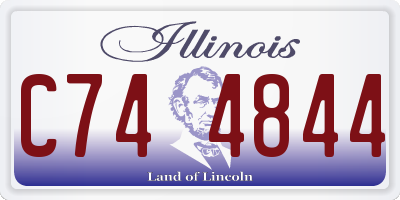 IL license plate C744844