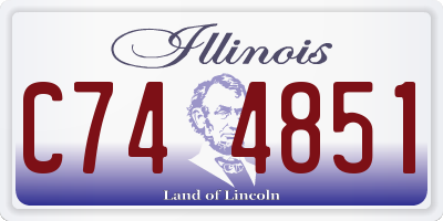 IL license plate C744851