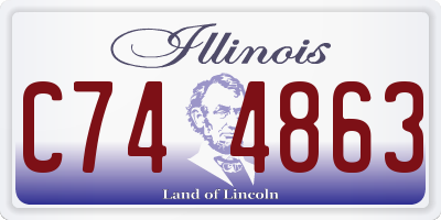 IL license plate C744863