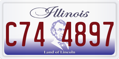 IL license plate C744897