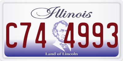 IL license plate C744993