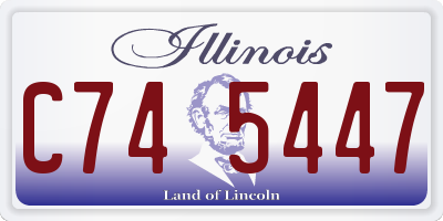 IL license plate C745447