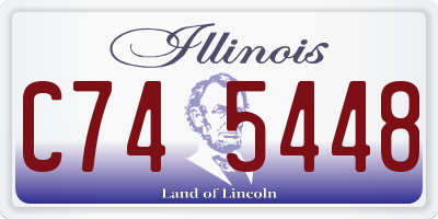 IL license plate C745448