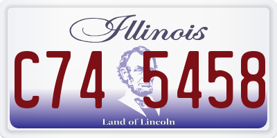 IL license plate C745458