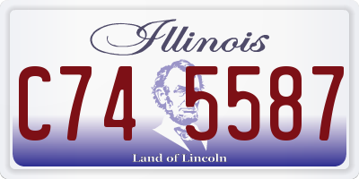 IL license plate C745587