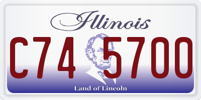 IL license plate C745700