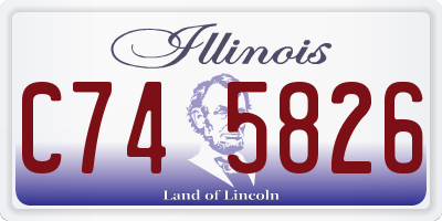 IL license plate C745826