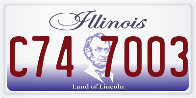 IL license plate C747003