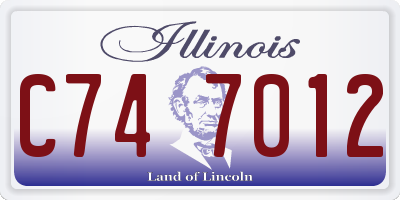 IL license plate C747012