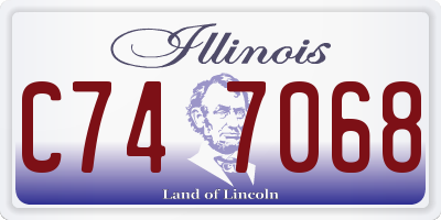 IL license plate C747068