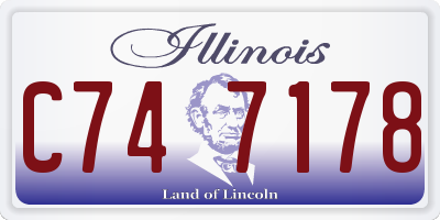 IL license plate C747178