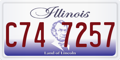 IL license plate C747257
