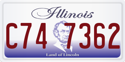 IL license plate C747362