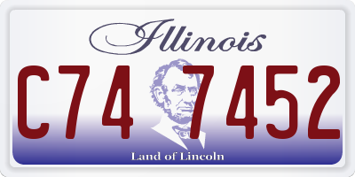 IL license plate C747452