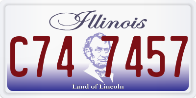 IL license plate C747457