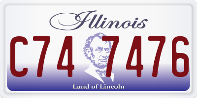 IL license plate C747476