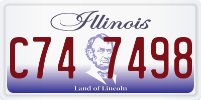 IL license plate C747498