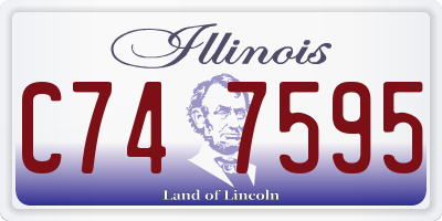 IL license plate C747595