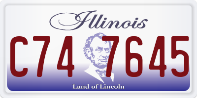 IL license plate C747645