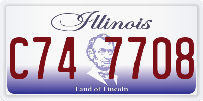 IL license plate C747708