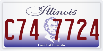 IL license plate C747724