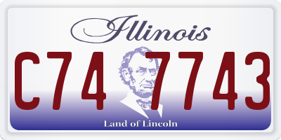 IL license plate C747743