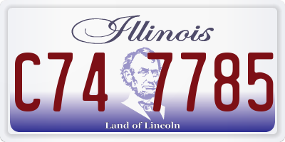 IL license plate C747785