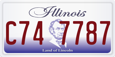 IL license plate C747787