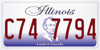 IL license plate C747794
