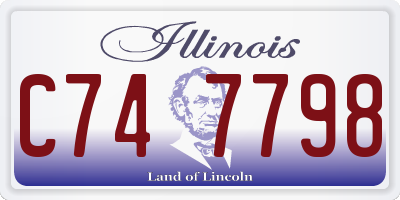 IL license plate C747798