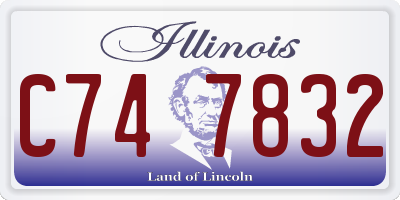 IL license plate C747832