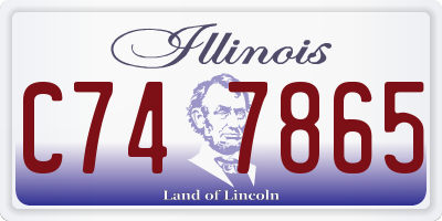 IL license plate C747865