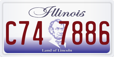 IL license plate C747886