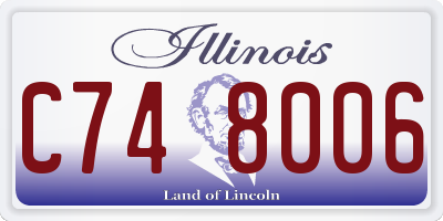 IL license plate C748006