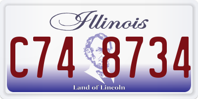IL license plate C748734