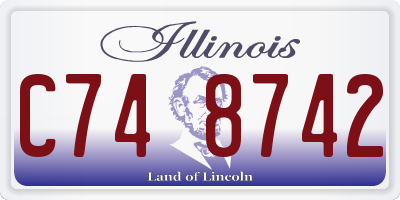 IL license plate C748742