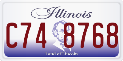 IL license plate C748768