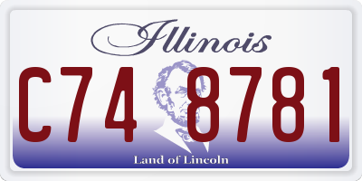 IL license plate C748781