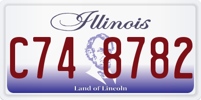 IL license plate C748782