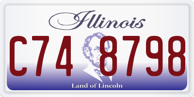 IL license plate C748798