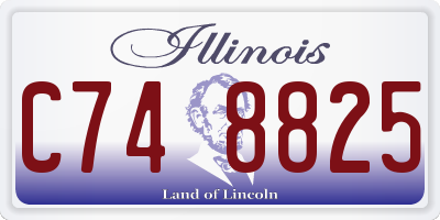 IL license plate C748825