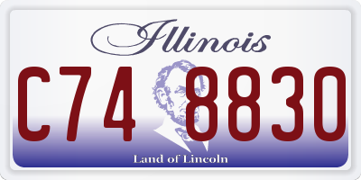 IL license plate C748830
