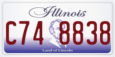 IL license plate C748838