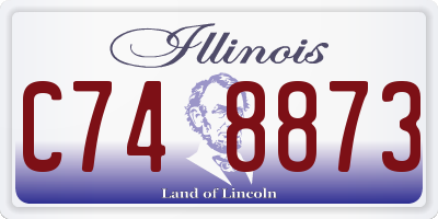 IL license plate C748873