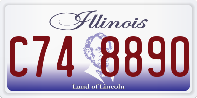 IL license plate C748890