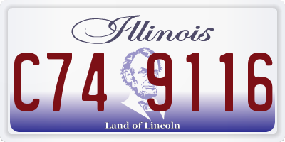 IL license plate C749116